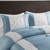 Gracie Mills 6-PC Londonbury Jacquard Comforter Set with Throw Pillows - 2 of 4