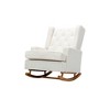 Dolonm  High Back Rocking Chair - Mid-Century Inspired, Arm Height, Foam-Filled Comfort for Reading Nook or Living Room - 3 of 4