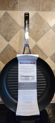 KitchenAid 3-Ply Base Stainless Steel Nonstick Round Grill Pan, 10.25-Inch  Brushed Stainless Steel 71012 - Best Buy