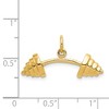Black Bow Jewelry 14k Yellow Gold Curved Barbell Pendant - 4 of 4