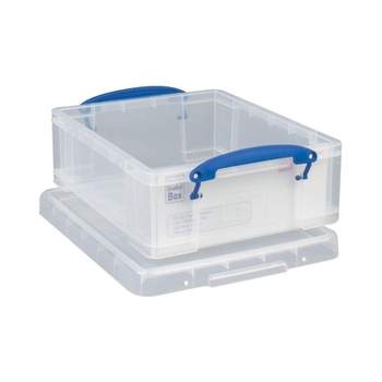 Really Useful Box 9L Storage Container with Snap Lid & Clip Lock Handle (3 Pack)