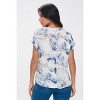 WEST K Women's Leah V Neck Short Dolman Sleeve Front Knob Blouse - 3 of 4