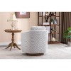 CAVINAS Boucle Swivel Accent Chair with Ergonomic Design and Solid Wood Base, 360-Degree Rotating Comfy Armchair - 2 of 4