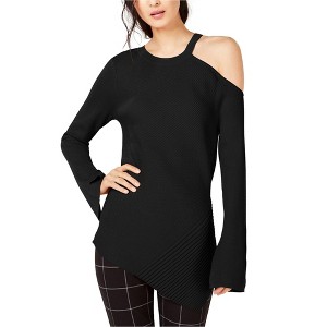 I.N.C International Concepts Womens Asymmetrical Cutout Pullover Sweater, Black, Medium - 1 of 1