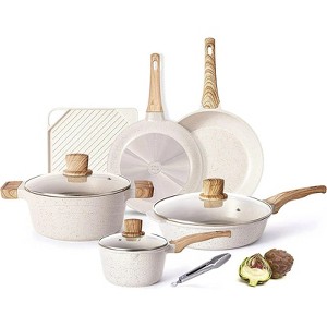 LunaLulink 11 Pieces Pots and Pans Granite Stone Cookware Set Non Stick Pot Set, Nonstick Cooking Pots - 1 of 4
