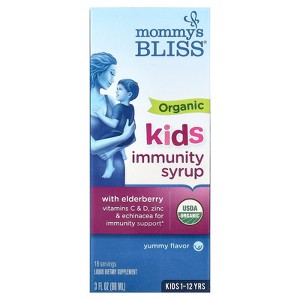 Mommy's Bliss Kids, Organic Immunity Syrup, 1-12 Yrs, 3 fl oz (90 ml) - 1 of 4