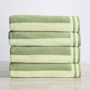 100% Cotton Cabana Striped 4 Pack Beach Towels - Great Bay Home - 1 of 4