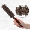 Unique Bargains Nylon Bristle Round Curling Hair Ruled Comb Brown 1 Pc - 4 of 4