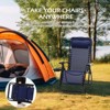 EROMMY Set of 2 Zero Gravity Lounge Chairs, Folding Reclining Patio Chairs with Cup Holder & Headrest - 4 of 4