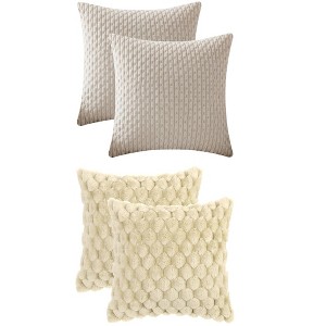 REGALWOVEN 4 Pcs Soft Cozy Throw Pillow Covers for Home Decor 16" x 16" - 1 of 4