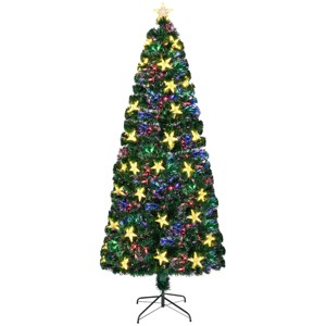 ChicFurnit Artificial Trees 6FT Christmas Tree Stands Spruce Frosted Christmas Tree Holiday Decorate Tree for Home Party, Green, 32.4"*32.4"*72" - 1 of 4