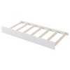 YNXARIA White Twin - Sized Wooden Bed Frame: Storage Headboard, Shelf and Smooth - rolling Rollers Included - 3 of 4