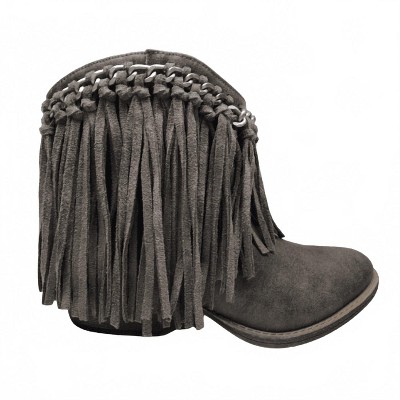 Women's Wo's Juno Fringe Bootie Shoe - Very G