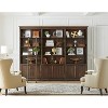 94" Sonoma Bookcase Wall with Wood Ladder Brown - Martin Furniture: Open Shelving Storage, 15-Tier, Bronze Hardware - 2 of 4