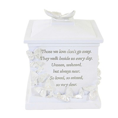 Home Decor 5.5" Butterfly Memorial Box Bereavement Sympathy  -  Decorative Jars