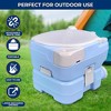 SereneLife 15-Liter Outdoor Portable Toilet - Extra Large Seat with Phone Holder, Detachable Waste Tank, and Hand Sprayer (SLCATL220) - 4 of 4