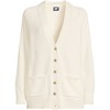 Lands' End Women's Drifter Varsity Vneck Relaxed Cardigan Sweater - 3 of 3
