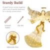 Best Choice Products 5ft Lighted Outdoor Angel Christmas Decoration for Lawn w/ 140 LED Lights, Harp, Bow, Ground Stakes - 4 of 4
