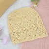 Anna-Kaci Crochet Floral Slouchy Beanie Hat Lightweight Handmade Knit Cutout Skull Cap for Women - 3 of 4