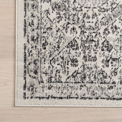 Minta Gray Vintage Reversible Rectangular Area Rug