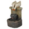 LuxenHome Farmhouse Ducks Outdoor Resin Fountain with Lights Brown - 4 of 4