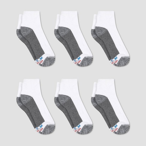 Hanes Premium Men's Xtemp Ultra Cushion 6pk Ankle Socks - White 6-12 ...