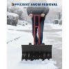 COZONY Heavy Duty Snow Shovel with Wheels, Metal Snow Pusher with Angled Blade & Adjustable Handle for Driveway, Sidewalk, Pavement & Doorway - 4 of 4