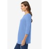 Woman Within Women's Plus Size Perfect Three-Quarter Sleeve Boatneck Tee - 4 of 4