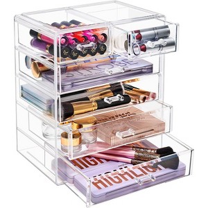 Sorbus Acrylic Makeup Organizer Case for Cosmetics Make Up & Jewelry - 1 of 4