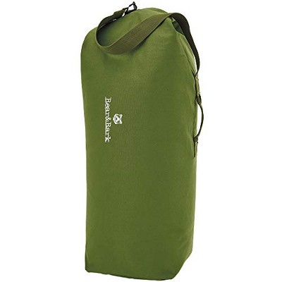 Bear & Bark Top Load Duffle Bag - Green 34x20" - 55L - Medium Canvas Military and Army Cargo Style Carryall Duffel for Men and Woman