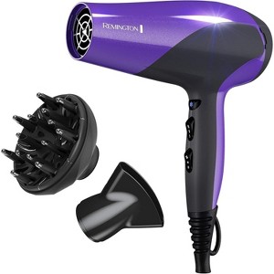 Remington Damage Protection Hair Dryer with Ceramic + Ionic + Tourmaline Technology, Purple, 3 Piece Set - 1 of 4