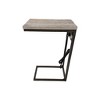 Carolina Living Chloe Laptop Table with USB Ports Natural Driftwood and Aged Iron: Mango Wood, Iron Frame, Accent Stool Storage - 2 of 4