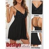 Avidlove Women Nightgown Sexy Sleepwear Lace Chemise V-neck Modal Babydoll Lounge Dress - 2 of 4