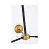 Elegant Lighting Briggs 32 inch pendant in black and brass with clear shade - 4 of 4