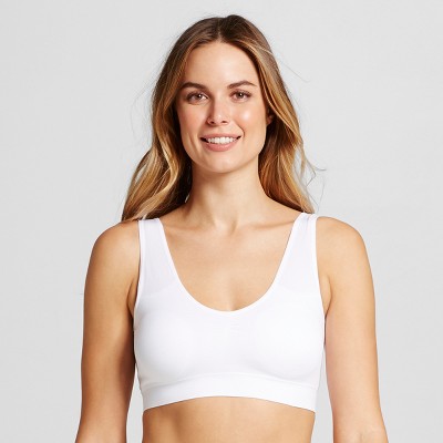 Women's Cotton Stretch Unlined Scoop Bralette - Auden™ White XS