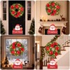 Garland, pre-installed LED lights, outdoor Christmas decoration suitable for front doors and indoor use, battery-powered, flame-retardant PVC - 4 of 4