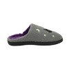 Halloween Black Cat Glow Moon & Stars Adult Gray Scuff Slippers - 4 of 4