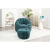 Lyngins Teddy Fabric Bean Bag Chairs for Kids and Adults,Comfy Lazy Chairs with Memory Foam and Footstool for Living Room - 2 of 4