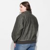 Women's Faux Leather Bomber Jacket - Wild Fable™ Black - 3 of 3
