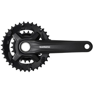 Shimano FC-MT210-B2 Crankset - 175mm, 9-Speed, 36/22t, Riveted, 51.8mm Chainline, Black - 1 of 1