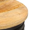 vidaXL Solid Mango Wood Coffee Table - Handmade Industrial Style Living Room Furniture with Powder-Coated Steel Frame and Distinctive Wood Grains - 4 of 4
