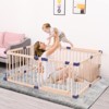 Wooden Baby Playpen, Large Wood Gate Playpen for Babies and Toddlers, Baby Fence Play Yard with Door for Kids Activity Center - 3 of 4