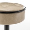 NicBex Round Storage Bar Stool Set of 2, 360°Counter Height Swivel Stools, Armless Bar Chair with Metal Frame for Kitchen Island, Pub - 4 of 4