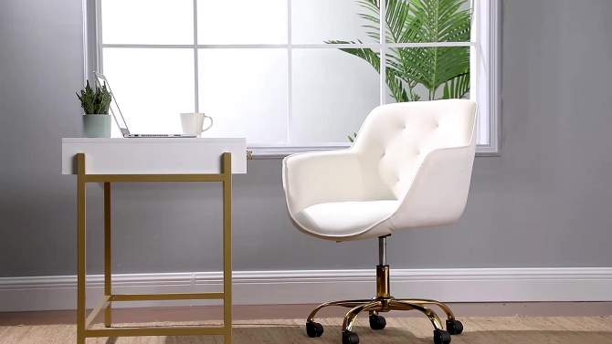 Dania Home Task Chair Velvet Upholstere Swivel Office Chair | Karat Home, 2 of 12, play video