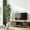 Artificial Fiddle Leaf Fig Tree with White Pot, Indoor/Outdoor Greenery for Home, Office, Store Room, Majlis Decor - 2 of 4