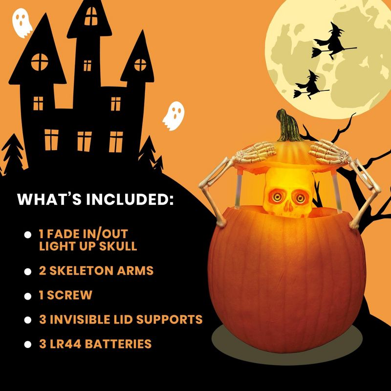Funworld Light-Up Pumpkin Peeper Halloween Decor, 4 of 5