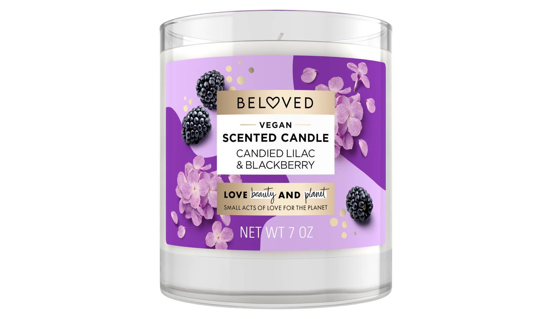 Beloved Candied Lilac & Blackberry 1-Wick Candle - 7oz