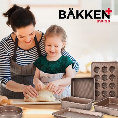 Gold Carbon Steel 8-Piece Non-Stick Bakeware Set