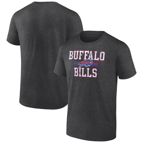 Nfl Buffalo Bills Men's Team Striping Gray Short Sleeve Bi-blend T-shirt :  Target