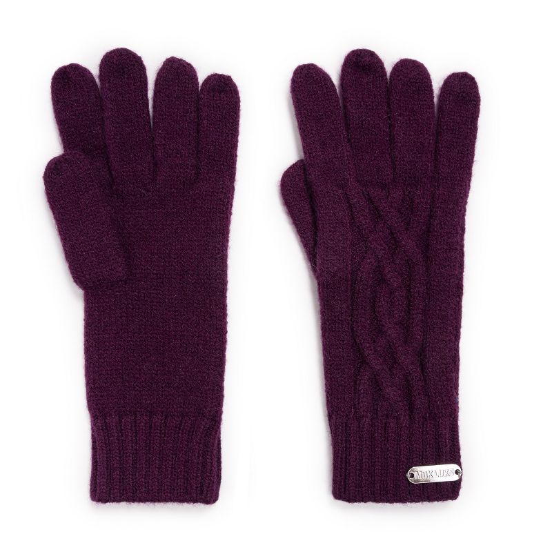 MUK LUKS Women's Cozy Knit Gloves, 2 of 4